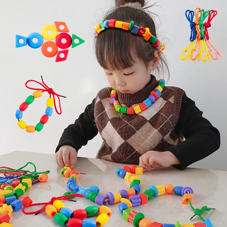 Perles à enfiler montessori 1